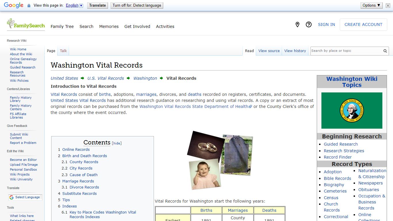 Washington Vital Records • FamilySearch